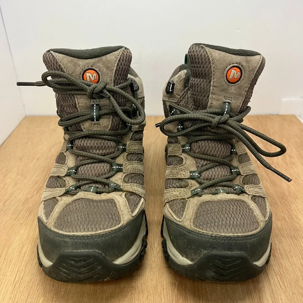 Merrell Moab 3 Mid Waterproof Mens 8 Brown Walnut Hiking Boots J035837 Vibram